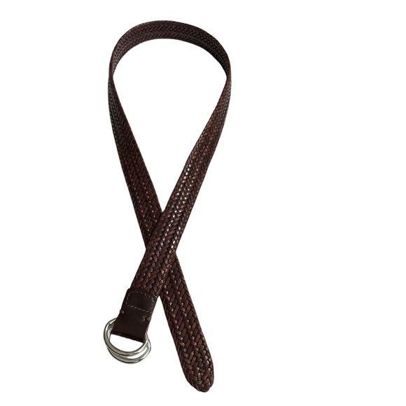 Vintage Brown Leather Braided Belt - Boho Style, Adjustable, Unisex - Picture 5 of 12